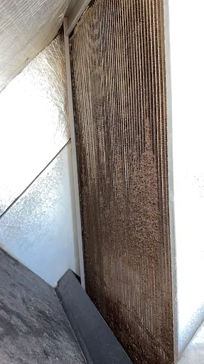 Dirty AC coil requiring maintenance cleaning in Turlock CA