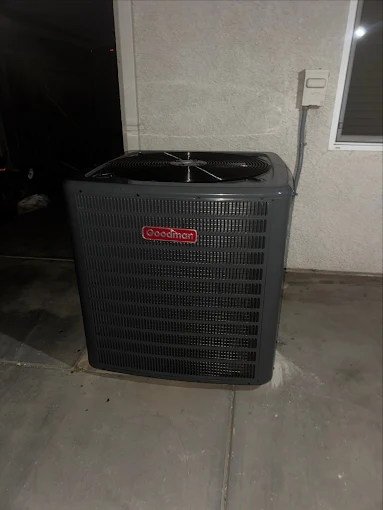 Goodman heat pump system professionally installed for Central Valley home heating and cooling